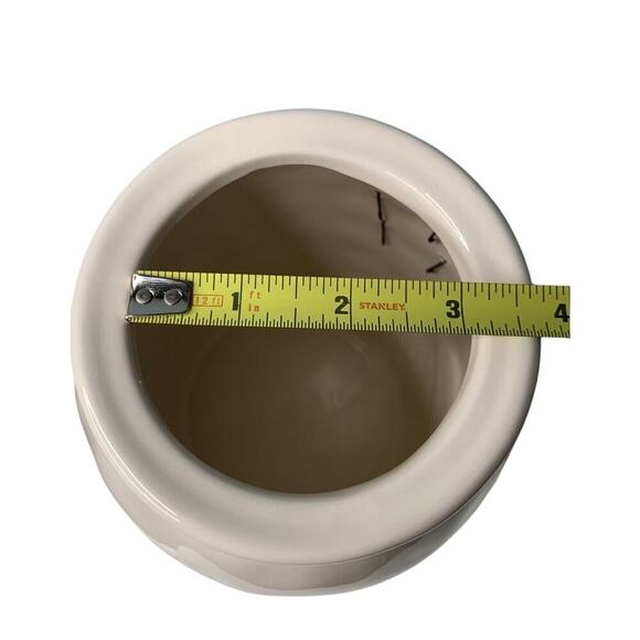 Mud Pie Bistro Cookie Jar 2017 White w/ Brown Leather 9” Tall New NWT - Picture 4 of 14